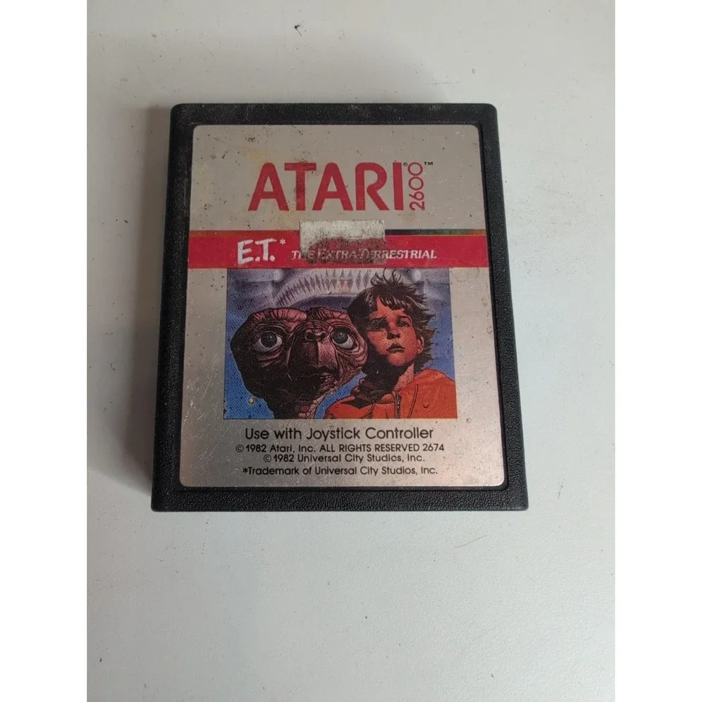 E.T. The Extra-Terrestrial (Atari 2600, 1982) Cartridge Only Tested And Working